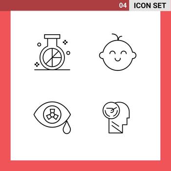 User Interface Pack of 4 Basic Filledline Flat Colors of engine nuclear optimization child activity Editable Vector Design Elements