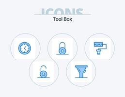 Tools Blue Icon Pack 5 Icon Design. . lock. roller vector