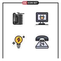 Universal Icon Symbols Group of 4 Modern Filledline Flat Colors of carpet light pray business anytime Editable Vector Design Elements