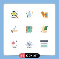 9 Creative Icons Modern Signs and Symbols of power water launch purified travel Editable Vector Design Elements