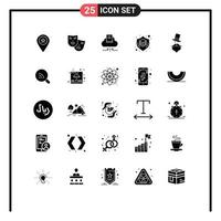 Set of 25 Modern UI Icons Symbols Signs for thinking graphic mardi gras design notebook Editable Vector Design Elements