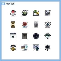 16 Creative Icons Modern Signs and Symbols of box mobile development document agreement Editable Creative Vector Design Elements