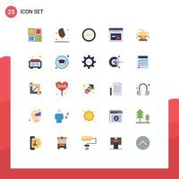 conjunto de 25 iconos modernos de la interfaz de usuario signos de símbolos para el rey mejor menos elementos de diseño de vectores editables web de alerta