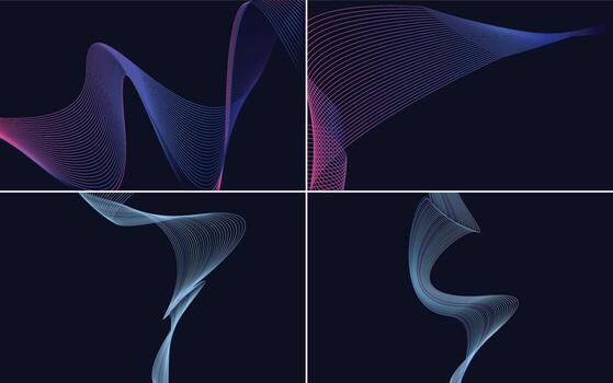modern wave curve abstract presentation background Pack vector