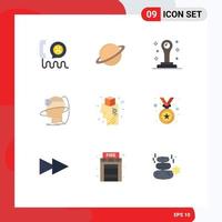 Modern Set of 9 Flat Colors and symbols such as virtual reality flag man stationery Editable Vector Design Elements