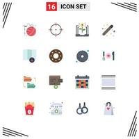 Set of 16 Modern UI Icons Symbols Signs for graphical designing banking design investment Editable Pack of Creative Vector Design Elements