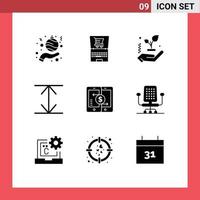 9 Creative Icons Modern Signs and Symbols of smartphone payments hand payment expand Editable Vector Design Elements