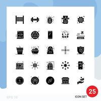 25 Thematic Vector Solid Glyphs and Editable Symbols of key options tea money online Editable Vector Design Elements