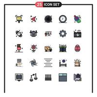 25 Creative Icons Modern Signs and Symbols of chat timer wheel time alert Editable Vector Design Elements