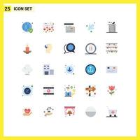 25 Thematic Vector Flat Colors and Editable Symbols of chemistry biochemistry cards bigger down Editable Vector Design Elements