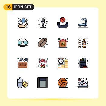 16 Creative Icons Modern Signs and Symbols of view galsses call treadmill running Editable Creative Vector Design Elements