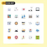 25 Creative Icons Modern Signs and Symbols of computer sport file scooter festival Editable Vector Design Elements