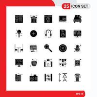 paquete de iconos de vector de stock de 25 signos y símbolos de línea para os mac love window cargar elementos de diseño de vector editables