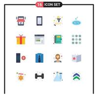 Set of 16 Commercial Flat Colors pack for box droop android water sort Editable Pack of Creative Vector Design Elements