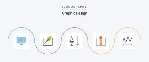 paquete de iconos planos de diseño 5 que incluye. clasificar. seguimiento vector