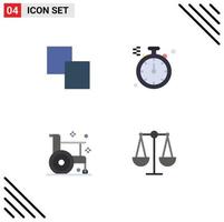 Universal Icon Symbols Group of 4 Modern Flat Icons of clone health compass disease balance Editable Vector Design Elements