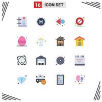 paquete de iconos de vector de stock de 16 signos y símbolos de línea para el día de acción de gracias flecha de huevo notificación de huevo de pascua paquete editable de elementos creativos de diseño de vectores