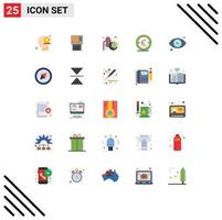 Modern Set of 25 Flat Colors and symbols such as coin lungs cashpoint epidemic money Editable Vector Design Elements