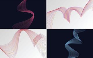 Collection of geometric minimal lines pattern set vector