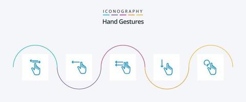 Hand Gestures Blue 5 Icon Pack Including hand. gestures. left. gesture. down vector