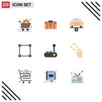 9 Creative Icons Modern Signs and Symbols of rectangle path portfolio vehicles important Editable Vector Design Elements
