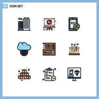 9 Creative Icons Modern Signs and Symbols of mother main mobile computer protection Editable Vector Design Elements