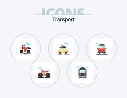 Transport Flat Icon Pack 5 Icon Design. . public transport. transport. public bus. vehicle vector