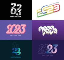 Big Set of 2023 Happy New Year logo text design 2023 number design template vector