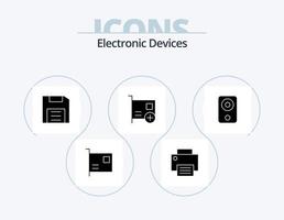 Devices Glyph Icon Pack 5 Icon Design. computers. add. hardware. gadget. disc vector