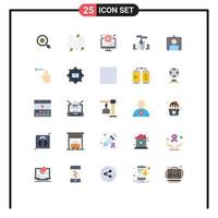 Group of 25 Flat Colors Signs and Symbols for instagram design wind computer setting Editable Vector Design Elements