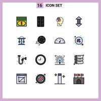 16 Creative Icons Modern Signs and Symbols of soccer law head well down Editable Creative Vector Design Elements