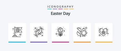 Easter Line 5 Icon Pack Including cross. cross. animal. christian. mobile. Creative Icons Design vector