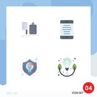 4 User Interface Flat Icon Pack of modern Signs and Symbols of chopper creative preparation mobile phone idea Editable Vector Design Elements