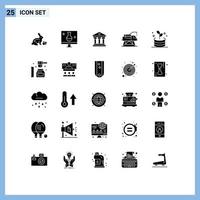 Pictogram Set of 25 Simple Solid Glyphs of business laboratory ecolab engineering ireland Editable Vector Design Elements