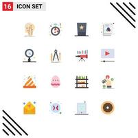 Stock Vector Icon Pack of 16 Line Signs and Symbols for color format proposal file top Editable Pack of Creative Vector Design Elements