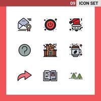 9 Creative Icons Modern Signs and Symbols of home mark claus ui basic Editable Vector Design Elements