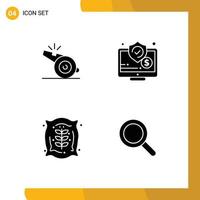 Modern Set of Solid Glyphs and symbols such as coach agriculture whistle online corn Editable Vector Design Elements