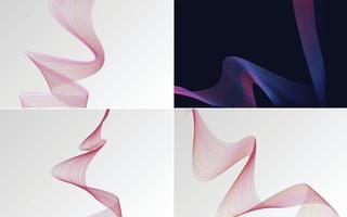 Collection of geometric minimal lines pattern set vector