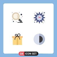 paquete de iconos de vector de stock de 4 signos y símbolos de línea para encontrar elementos de diseño de vector editables de espacio de objetivo de proyecto de financiación de motivación