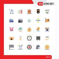 25 iconos creativos signos y símbolos modernos de regreso a la escuela rango precio una insignia elementos de diseño vectorial editables vector