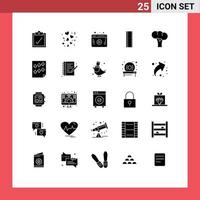 25 Creative Icons Modern Signs and Symbols of data organic web gastronomy school Editable Vector Design Elements