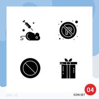 Modern Set of Solid Glyphs Pictograph of experiment basic science regulatory dinner Editable Vector Design Elements