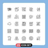 25 Thematic Vector Lines and Editable Symbols of sales cyber monday wifi pencil drawing Editable Vector Design Elements