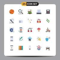 Universal Icon Symbols Group of 25 Modern Flat Colors of scale down celebrate document archive Editable Vector Design Elements