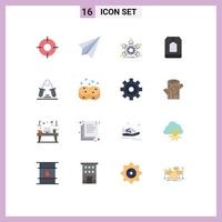 Modern Set of 16 Flat Colors and symbols such as drink bag receive teamwork leadership Editable Pack of Creative Vector Design Elements