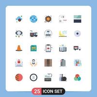 paquete de iconos de vector de stock de 25 signos y símbolos de línea para el documento de configuración de archivo de marco desarrollar elementos de diseño de vector editables