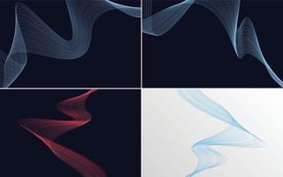 Collection of geometric minimal lines pattern set vector