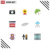 9 Creative Icons Modern Signs and Symbols of system astronomy flower galaxy webpage Editable Vector Design Elements