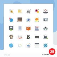 Set of 25 Modern UI Icons Symbols Signs for business shop internet offer mail Editable Vector Design Elements