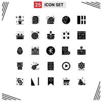 25 Universal Solid Glyphs Set for Web and Mobile Applications image hair treatment page hair therapy make up Editable Vector Design Elements